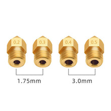 Load image into Gallery viewer, Nozzle Packs for 3D Printers (Brass 0.2mm-1.0mm)
